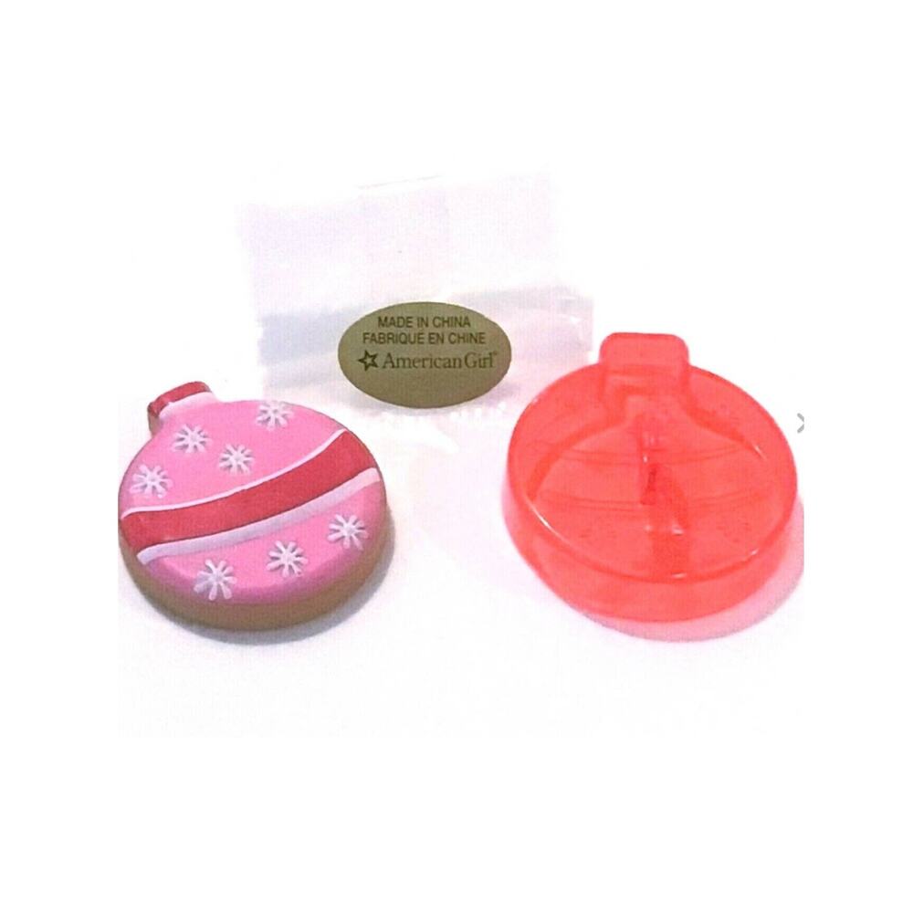American Girl Christmas Cookie & Cutter Ornament Ball 2pc Baked Food Accessories